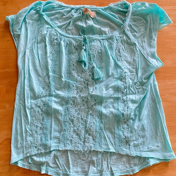 Hollister Light Blue Blouse - Picture 4 of 5